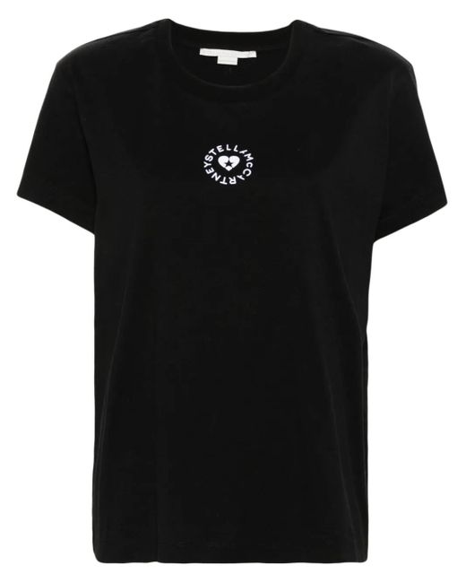 Stella McCartney Black Lovestruck Logo T-shirt