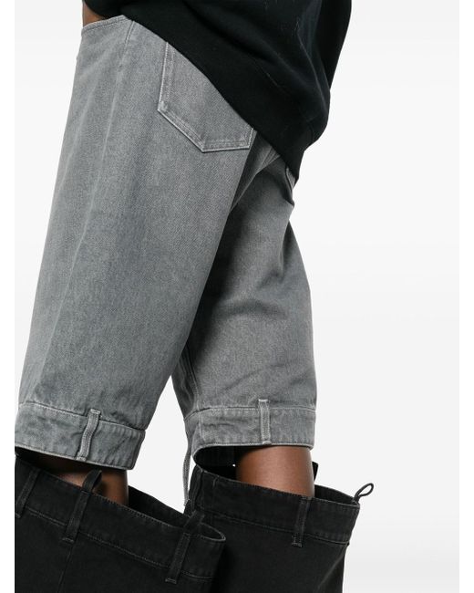 The Attico Gray Jeans With Cuttings