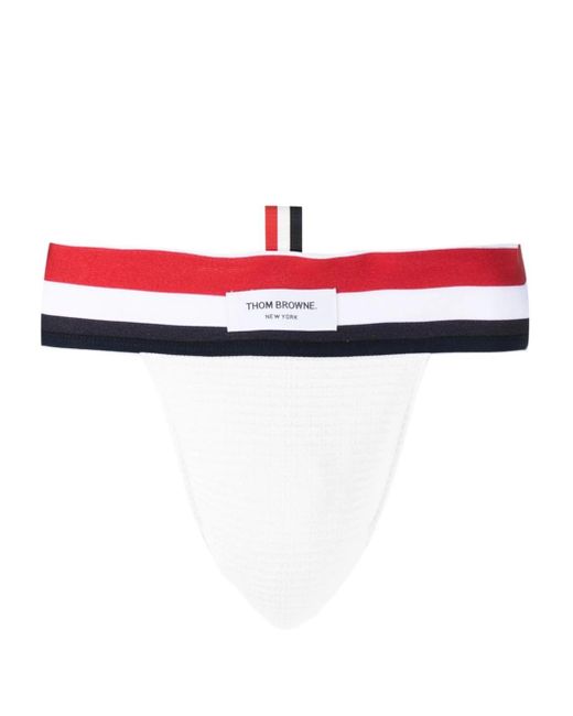Thom Browne Red Briefs With Rwb Band for men