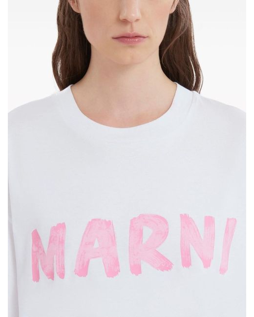 Marni White T-Shirt With Print