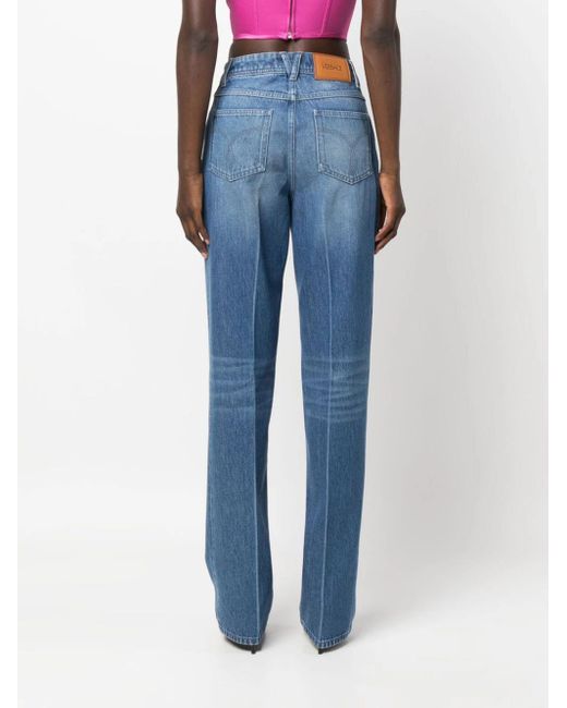 Versace Blue Boyfriend Jeans With Tailored Crease