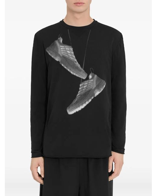 MM6 MAISON MARGIELA X SALOMON Black Mm6 Maison Margiela X Salomon X Salomon Graphic Print Sw for men