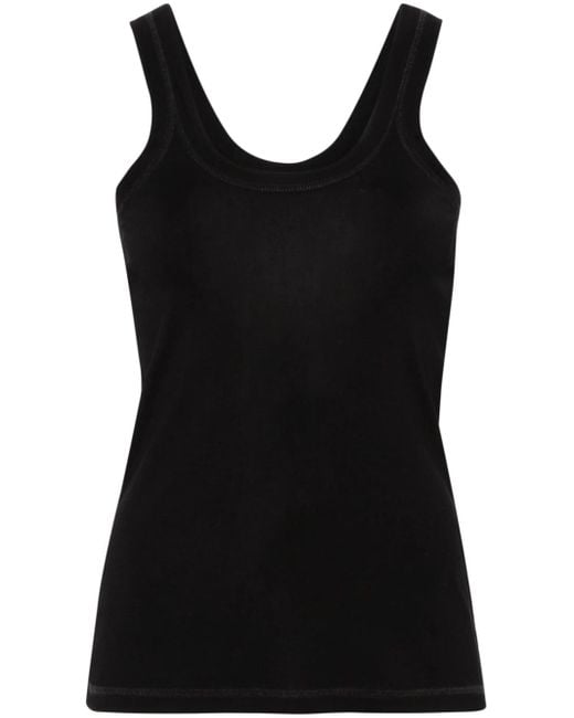 Lemaire Black Fine-Ribbed Tank Top