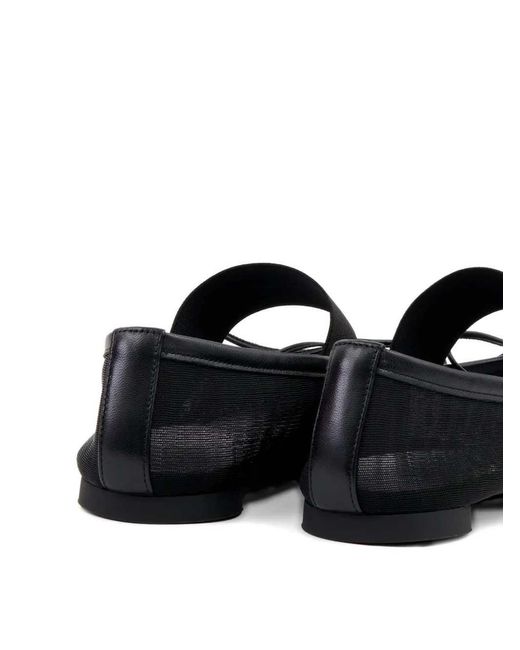 MM6 by Maison Margiela Black Ballet Flats With Inserts