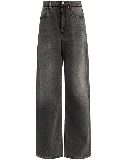 MM6 by Maison Martin Margiela Gray Hybrid Panel Jeans With Seven