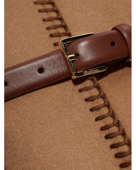 Max Mara Brown Belted Poncho