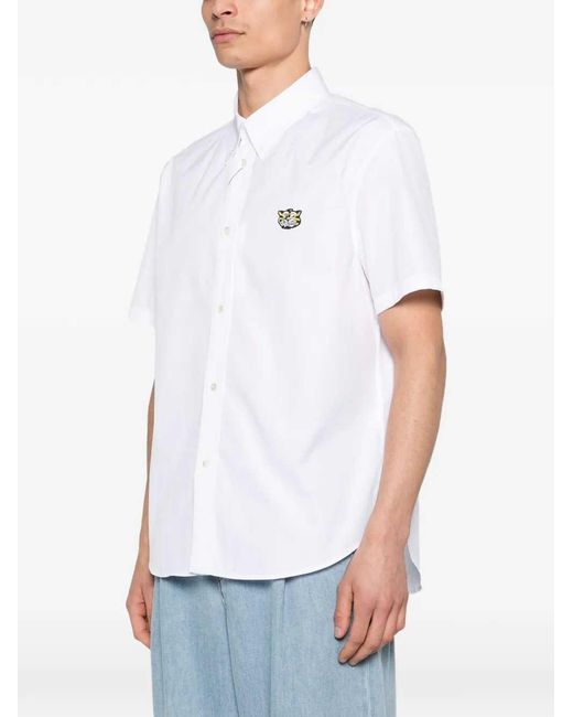 KENZO White Classic Short-Sleeve Shirt for men