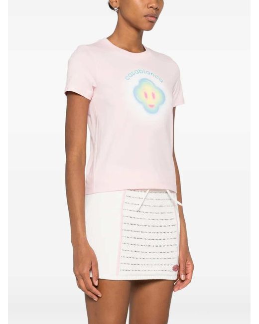 Casablanca Pink Logo T-Shirt