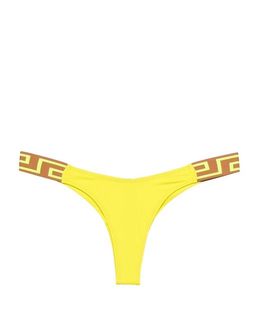Versace Yellow Greca Border Low-Waisted Bikini Briefs