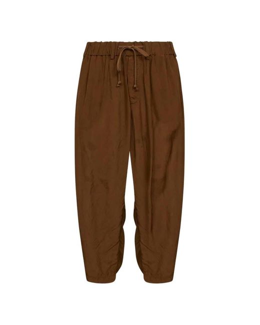 Uma Wang Brown Drawstring Pants for men