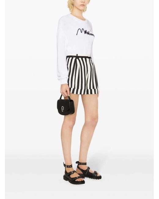 Moschino Black Striped Shorts