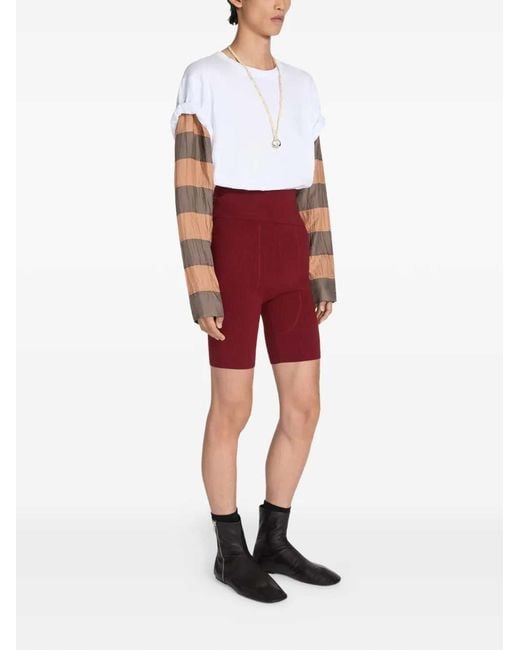 Dries Van Noten White T-Shirt With Contrasting Sleeves for men