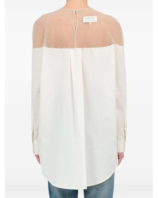MM6 by Maison Margiela White Cotton Shirt With Cuffs
