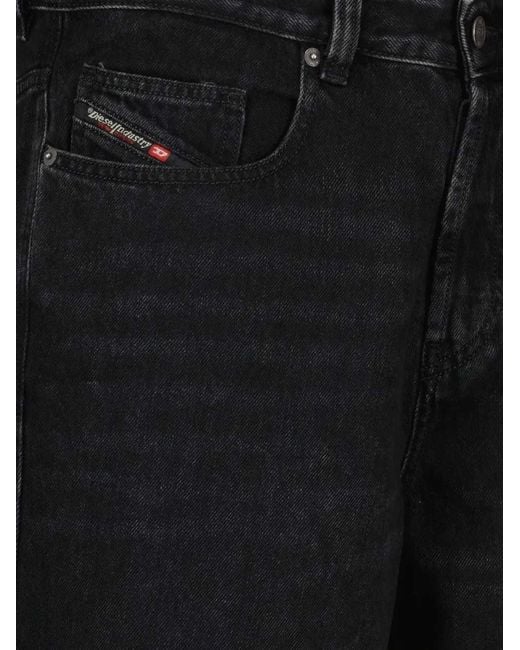 DIESEL Black D-Macro Five-Pocket Jeans for men