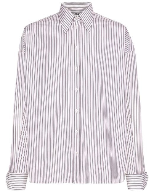 Dolce & Gabbana Multicolor Oversized Striped Shirt for men