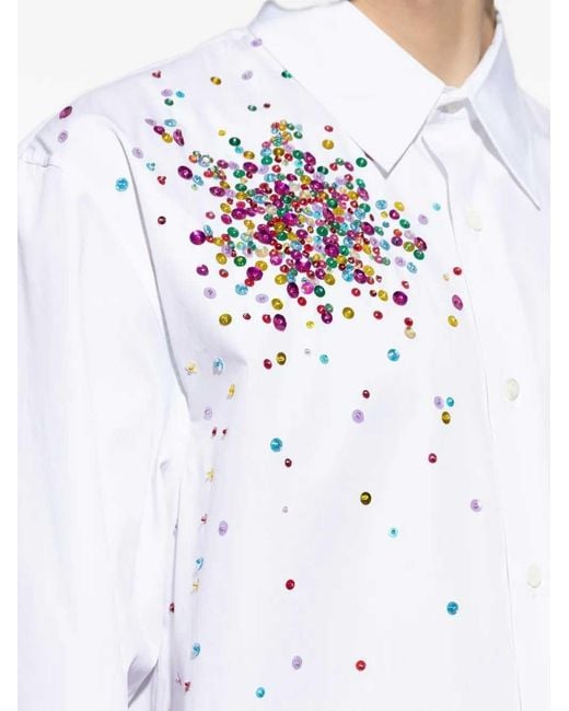 Dries Van Noten White Shirt 00910-Caper Emb 3293 M.W.Shirt for men