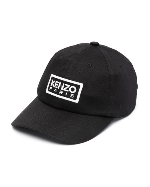 KENZO Black Baseball Hat With Patch