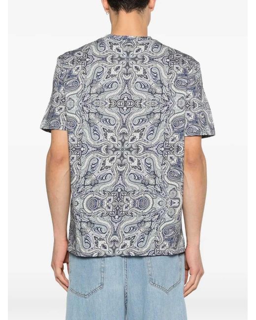 Etro Gray T-Shirt Roma for men