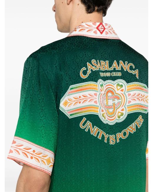 Casablancabrand Green Unity Is Power Shirt for men