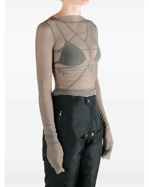 Rick Owens Green Semi-Sheer Top