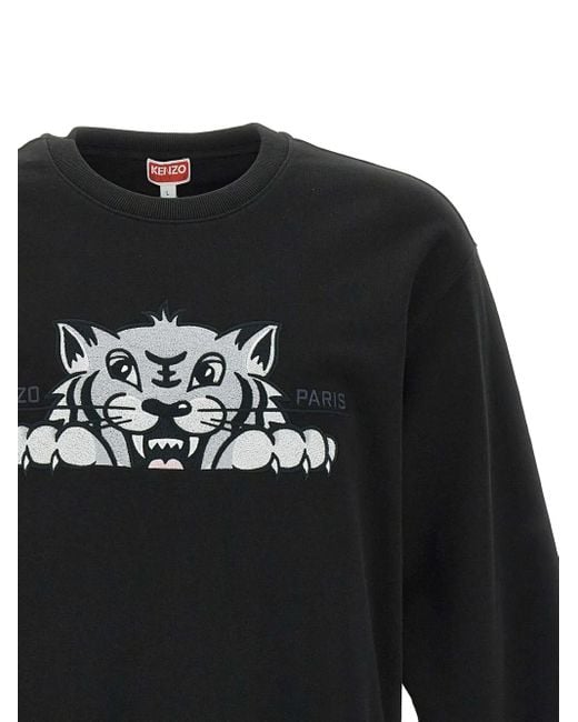 KENZO Black Happy Tiger Sweatshirt for men
