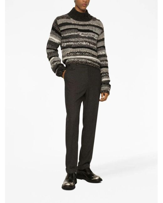 Dolce & Gabbana Gray Tailored Trousers for men