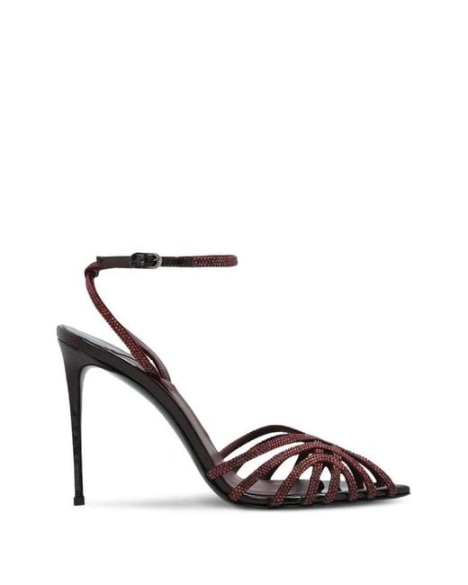Le Silla White Embrace Crystal-Embellished Sandals