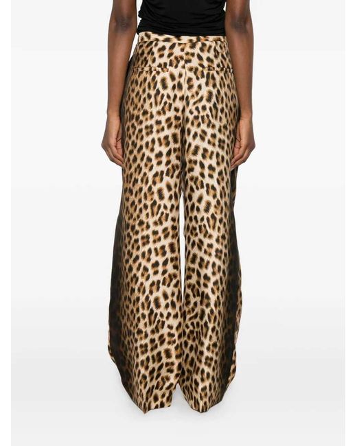 Sportmax Natural Spxoblo Animal Print Pants