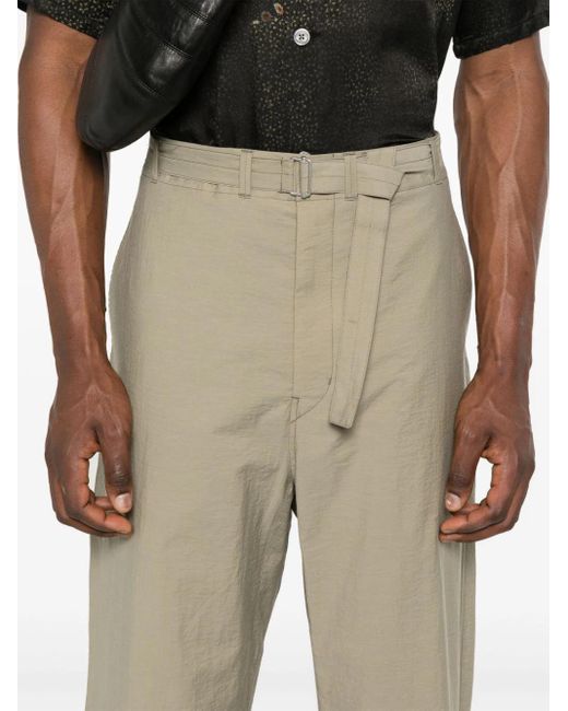 Pantaloni Affusolati Con Cintura di Lemaire in Natural da Uomo