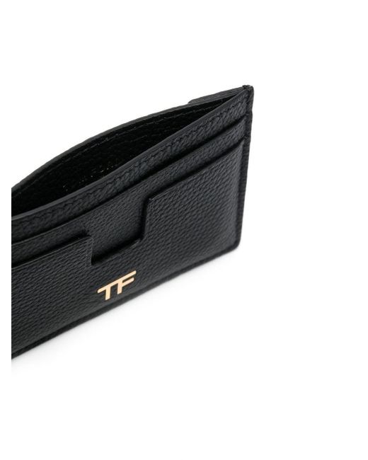Tom Ford Black Card Holder With Tf Plate