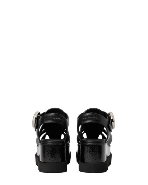 Stella McCartney Black Elyse Plateau Sandals