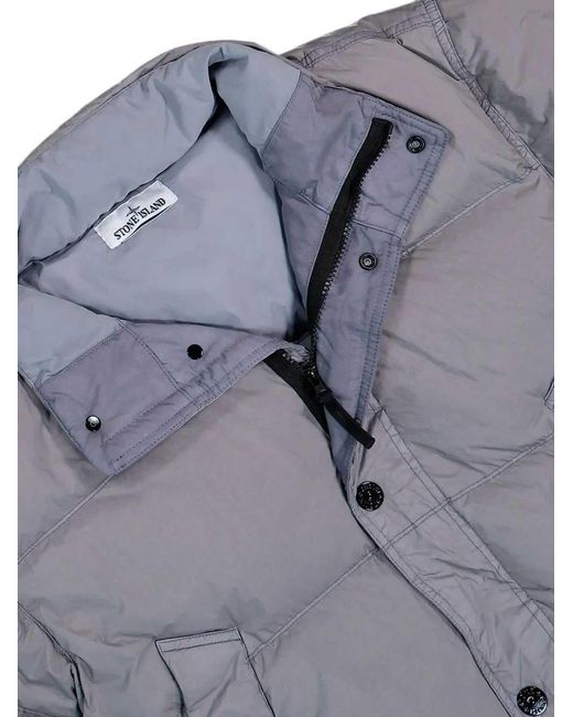 Stone Island Gray Button-Up Jacket for men