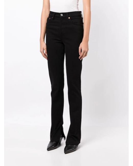 Re/done Black High-Waisted Skinny Jeans