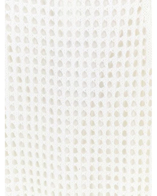Max Mara White Openwork Skirt