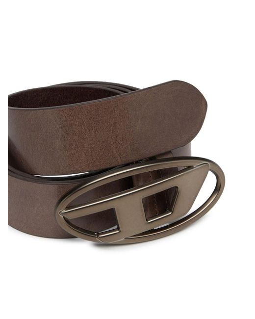 Cintura 1Dr Con Fibbia Logo di DIESEL in Brown da Uomo