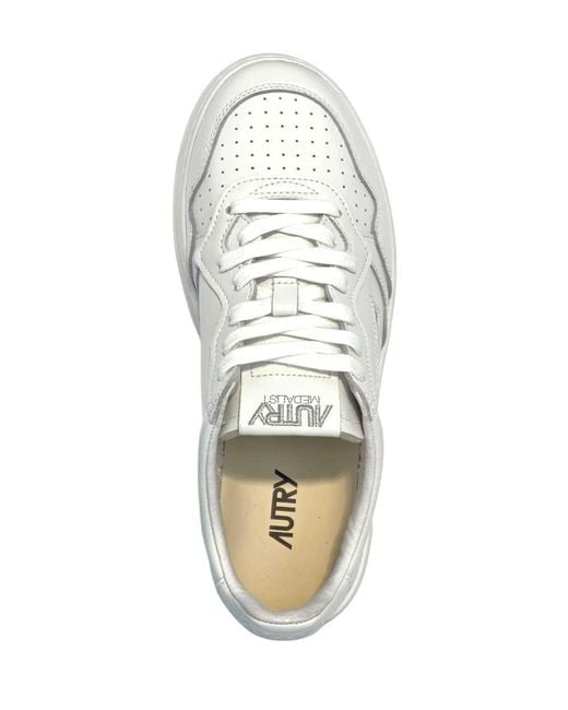 Autry White Medalist Low Ml08 Match/Leather Total for men