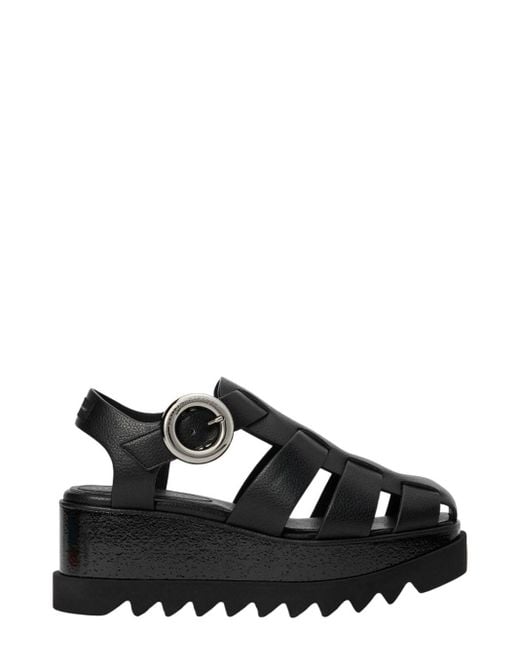 Stella McCartney Black Elyse Plateau Sandals