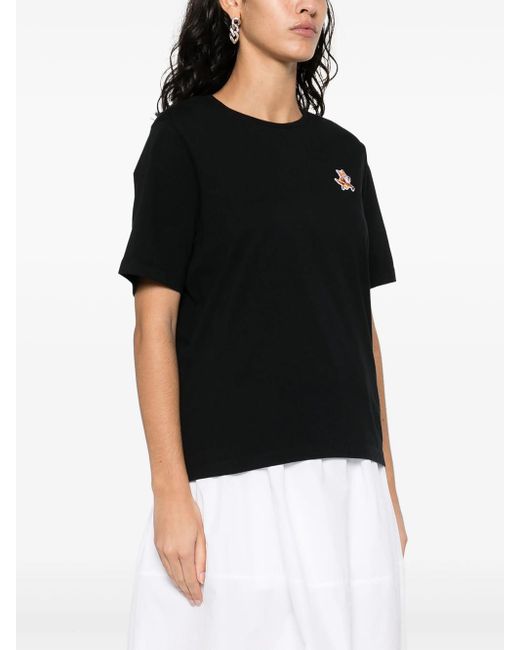 Maison Kitsuné Black T-Shirt With Speedy Fox Application