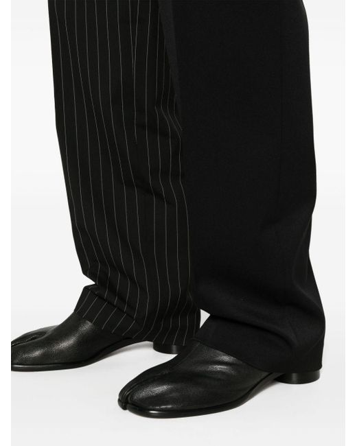 MM6 by Maison Martin Margiela Black Half-pinstripe Trousers for men