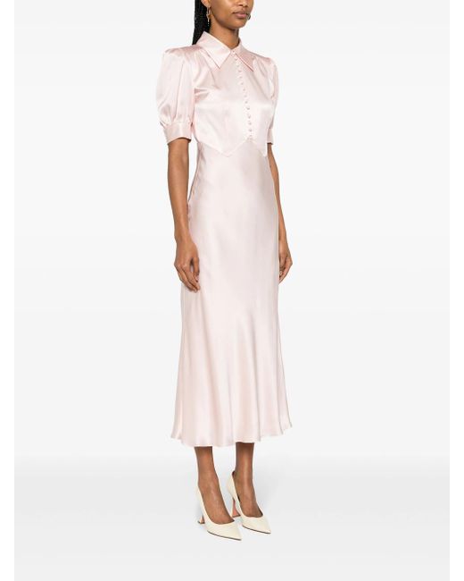 Alessandra Rich Pink Midi Dress