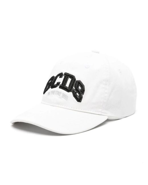 Gcds White Baseball Hat With Embroidery for men