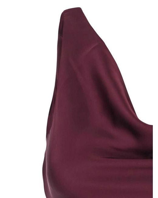 Norma Kamali Purple Drop Shoulder Long Dress