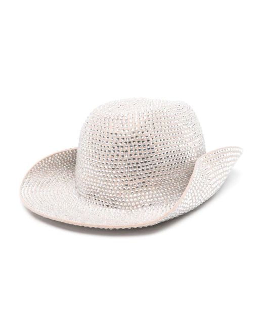 GIUSEPPE DI MORABITO White Hat With Rhinestones