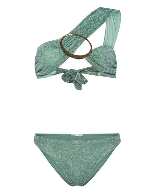 Oseree Green Lumiere Lamé Bikini