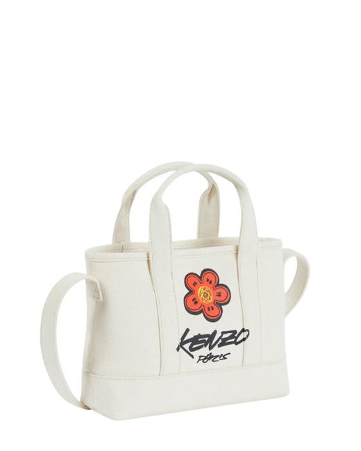 KENZO White X Futura 2000 Small Utility Canvas Tote Bag