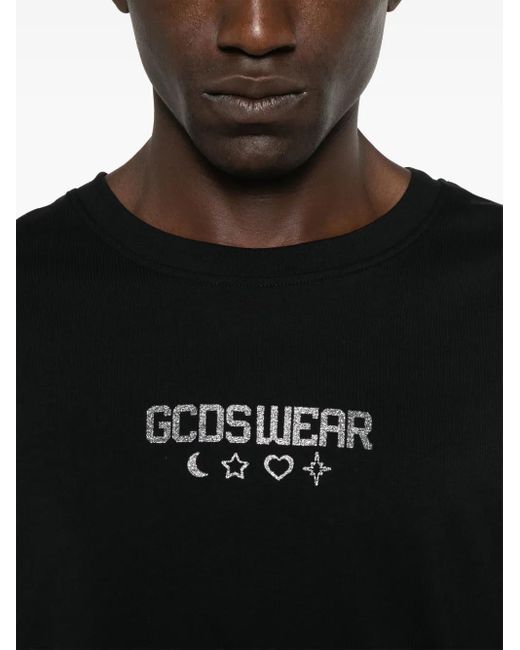 Gcds Black Lucky Charm T-Shirt for men