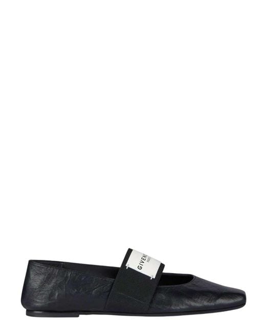 Givenchy Black Ballet Flats With Elastic Strap