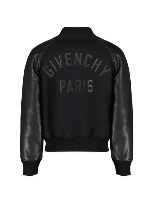 Givenchy Black Paneled Bomber Jacket for men