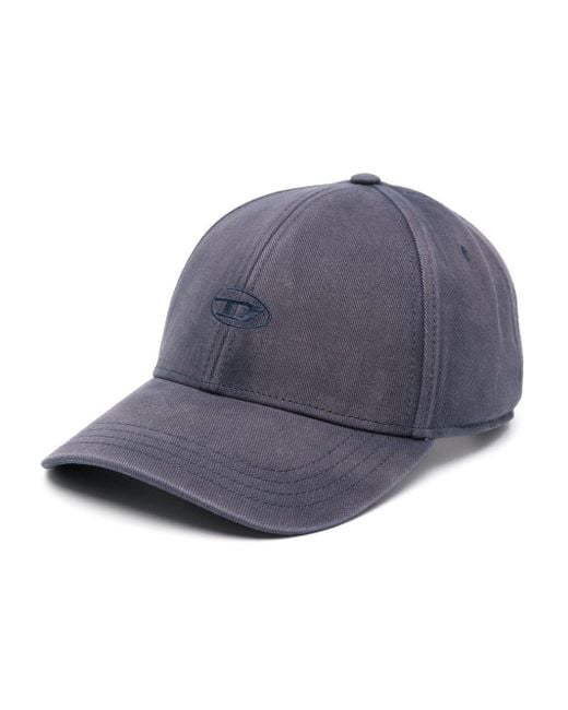 DIESEL Blue C-Run-Wash Baseball Hat for men