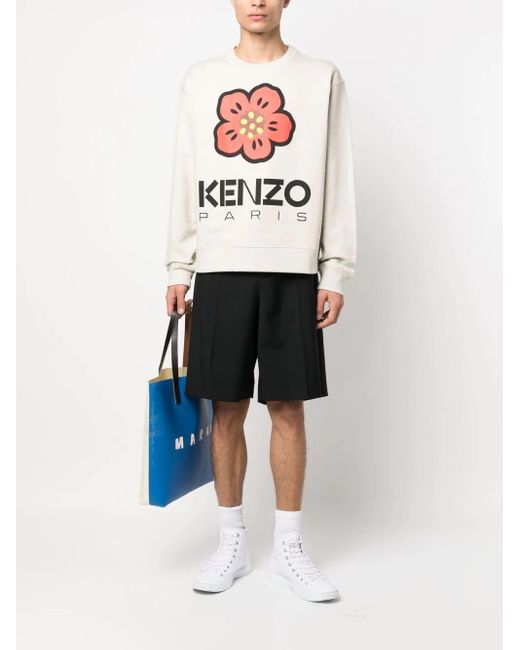 KENZO White Sweatshirt With Logo Print for men